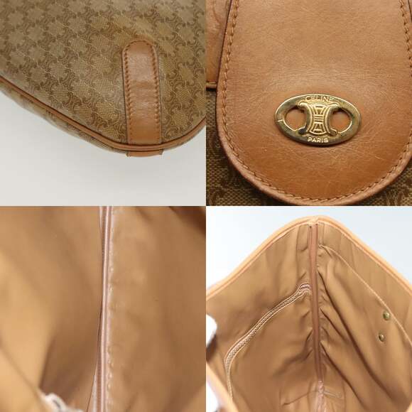 CELINE Macadam Canvas Tote Bag Pvc Beige Gold - Picture 11 of 12